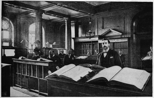 Public search room at the Probate Registry, Somerset House, London, c1901 (1901). Artist: Unknown.