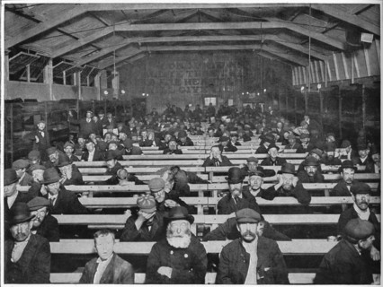 The 'Penny Sit-Up', Salvation Army shelter, Blackfriars, London, c1900 (1901). Artist: Unknown.