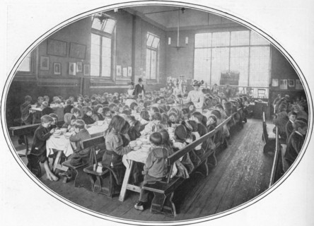 A Ragged School Union dinner, Camberwell, London, c1901 (1901). Artist: Unknown.