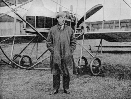 London-Manchester Air Race: Mr Jack Alcock and his Maurice Farman biplane, 1914 (1934). Artist: Flight Photo.