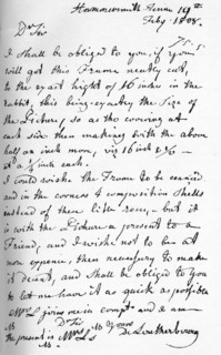 A letter from Philip James de Loutherbourg, 19 July 1808 (1904). Artist: Philip James de Loutherbourg.