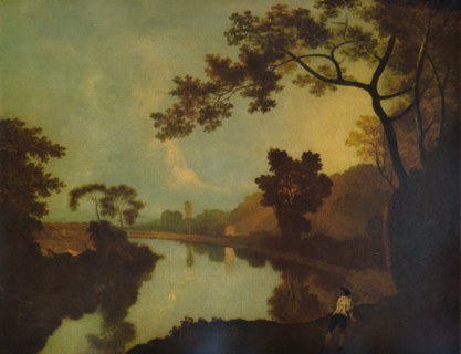 'River Scene, with Figure on Bank', c1779, (1938). Artist: Richard Wilson.