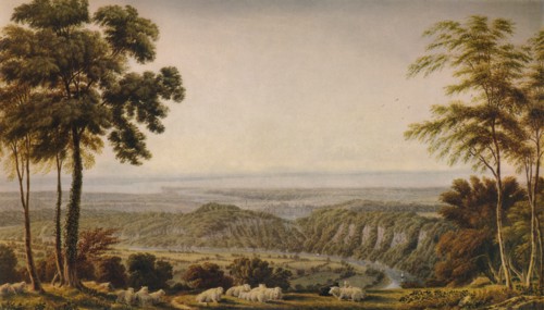 View from the Wyndd Cliff, near Chepstow - Morning', c1820, (1938). Artist: William Turner.