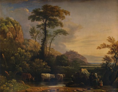 Harlech Castle', 1832, (1938). Artist: John Varley I.