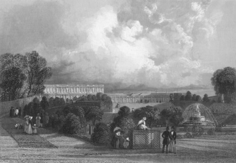 'The Garden of Versailles', 1839. Artist: J Davis.