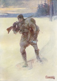 'Alone Across The Trackless Snow', c1908, (c1920). Artist: Joseph Ratcliffe Skelton.