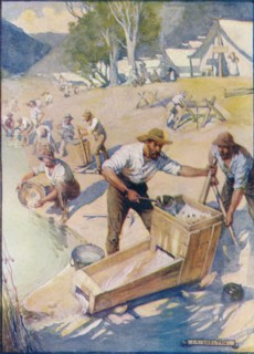 'All Day Long The Sound of the Pick and the Rumble of the Cradle Were Heard', c1908, (c1920).  Artist: Joseph Ratcliffe Skelton.