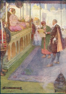 'Sir Thomas Stood Before The Mogul', c1908, (c1920).  Artist: Joseph Ratcliffe Skelton.