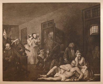 'A Rake's Progress - 8: The Mad House', 1733.  Artist: William Hogarth.