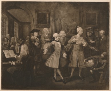 'A Rake's Progress - 2: The Levée', 1733.  Artist: William Hogarth.