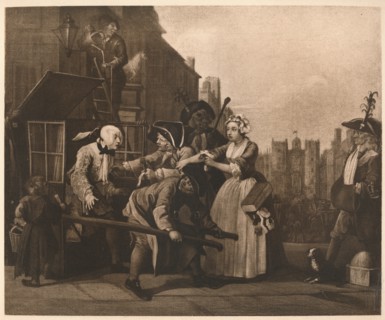 'A Rake's Progress - 4: The Arrest', 1733.  Artist: William Hogarth.