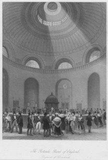 'The Rotunda, Bank of England - Payment of Dividends', c1841. Artist: John Shury.