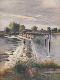 'Weir at Chertsey', 1911, (1914). Artist: James S Ogilvy.