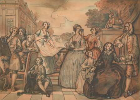 Sketch for 'The Jones Family Conversation Piece', 1730. Artist: William Hogarth.