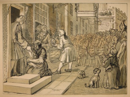 Sketch for 'Industry and Idleness' - Plate VI, 1747. Artist: William Hogarth.