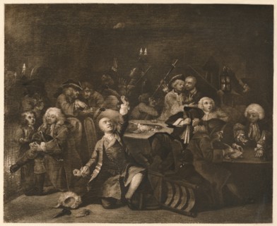 'A Rake's Progress - 6: The Gaming House', 1733.  Artist: William Hogarth.