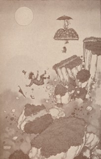 'How the inventor of the aeroplane first got the idea during a landslip', c1918 (1919). Artist: W Heath Robinson.