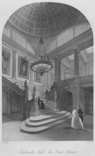 'Goldsmith's Hall. The Grand Staircase', c1841. Artist: Henry Melville.