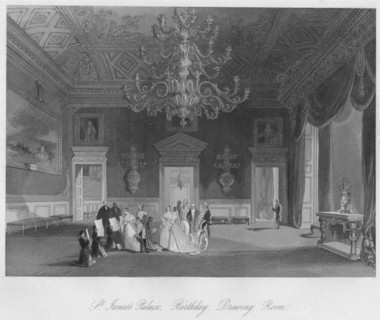'St. James's Palace. Birthday. Drawing Room', c1841. Artist: Henry Melville.