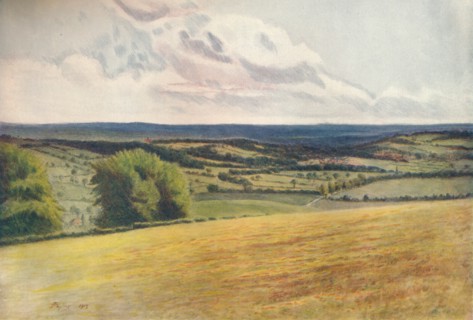 'View from the Churchyard, Tatsfield', 1912, (1914). Artist: James S Ogilvy.