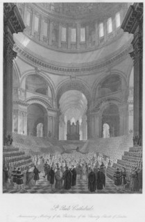 'St. Paul's Cathedral. Anniversary Meeting of the Children of the Charity Schools of London', c1841. Artist: William Haydon Fuge.