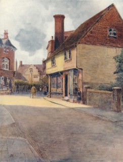 'Bridge Street Corner, Godalming', 1911, (1914). Artist: James S Ogilvy.