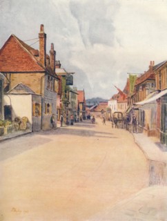 'High Street, Leatherhead', 1912, (1914). Artist: James S Ogilvy.