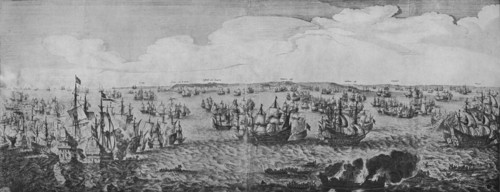 'Battle in the Downs', c1639. Artist: Abraham de Verwer.
