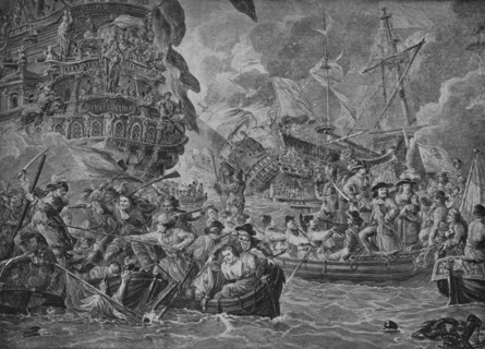 'The Dutch in the Medway', c1790. Artist: Dirk Langendijk.
