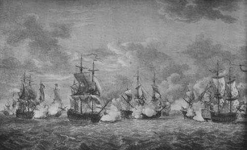 'The Battle of Cap-Français', c1760. Artist: Richard Paton.