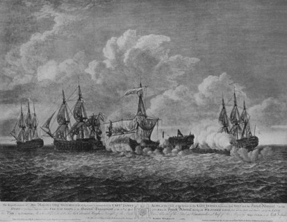 'Battle of Providien', c1786. Artist: Dominic Serres.
