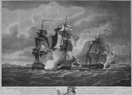 'Capture of the 'Resistance' and the 'Constance'' c1798. Artist: Nicholas Pocock.