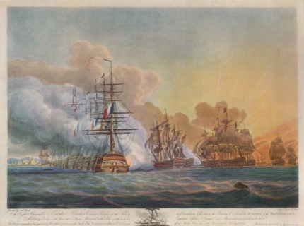 'Battle of the Nile', c1799. Artist: Nicholas Pocock.