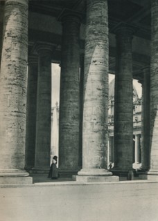 Part of the colonnade at St Peter's Square, Rome, Italy, c1926 (1927). Artist: Eugen Poppel.