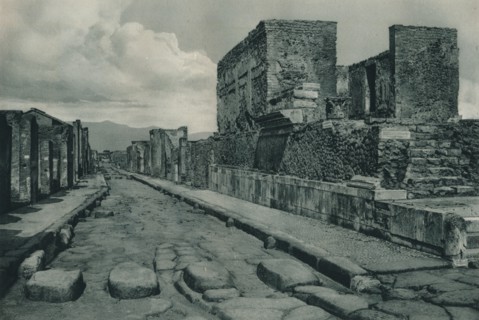 Street between ruins, Pompeii, Italy, 1927. Creator: Eugen Poppel.