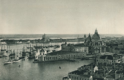 Grand Canal and Church of Santa Maria della Salute, Venice, Italy, 1927. Artist: Eugen Poppel.