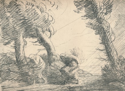 'Harvesters Surprised by the Storm', c1900, (1923). Artist: Alphonse Legros.