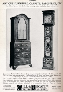 'Antique furniture, carpets, tapestries etc', 1921. Artist: Unknown.