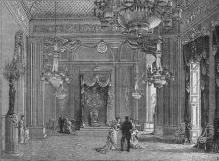 The Throne Room, Buckingham Palace, Westminster, London, c1875 (1878). Artist: Unknown.