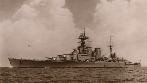 'H.M.S. Hood', 1935. Artist: Unknown.
