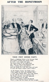 'After the Honeymoon - Their first dinner party', 1927. Artist: Unknown.