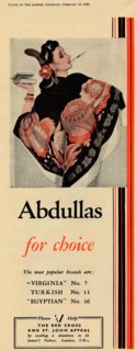 'Abdullas for choice', 1943. Artist: Unknown.