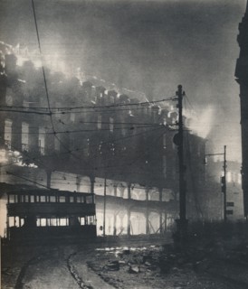 'Nine Hours of Bombing. When Sheffield's turn came it was mid-winter'. 1940 (1942). Artist: Unknown.
