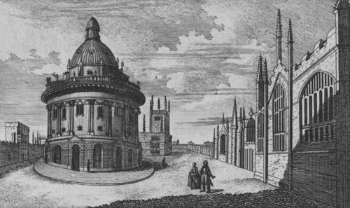 'St. Mary's Church & Radcliffe Library at Oxford', c18th century. Artist: Unknown.