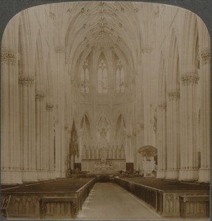 'Interior finest Gothic structure in U.S. - St. Patrick's Cathedral, New York', c1900. Artist: Unknown.