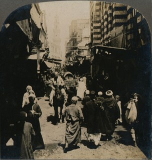 'On El Choir, a Narrow Street in the Arab Bazaar Quarter of Cairo, Egypt', 1903. Artist: Unknown.