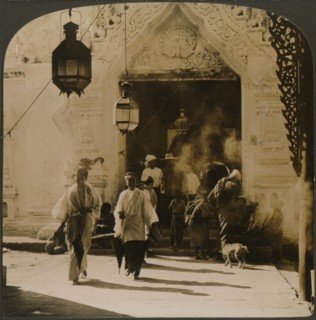 'Burmese ladies on their way to the bazaar, Mandalay, Burma', 1907. Artist: Unknown.