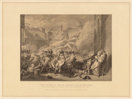 'The Death of Major Peirson at St. Heliers', 1781 (1878). Artist: JJ Crew.