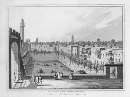 'Pool of Bethesda. John. 5. 2.', 1830. Artist: J Clarke.
