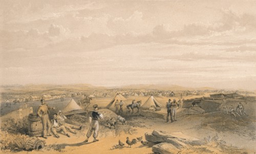 'Camp of the 4th Division', 1856. Artist: George Brackenbury.